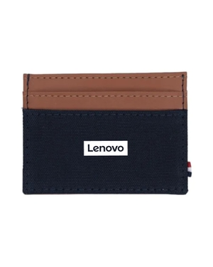 Houston Card Wallet- Navy Blue with Tan